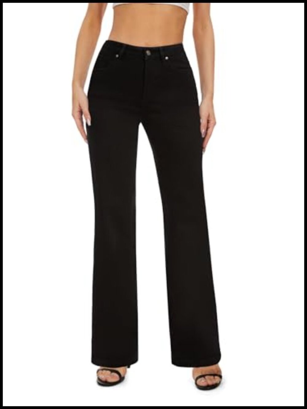 High Waisted Wide Leg Baggy Stretch Denim Jeans